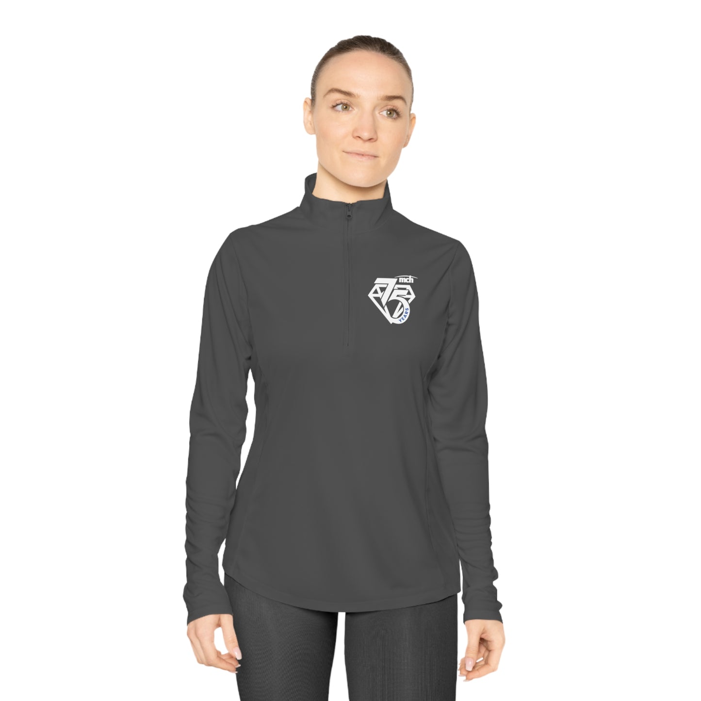 Ladies Quarter-Zip Pullover - 75th Anniversary