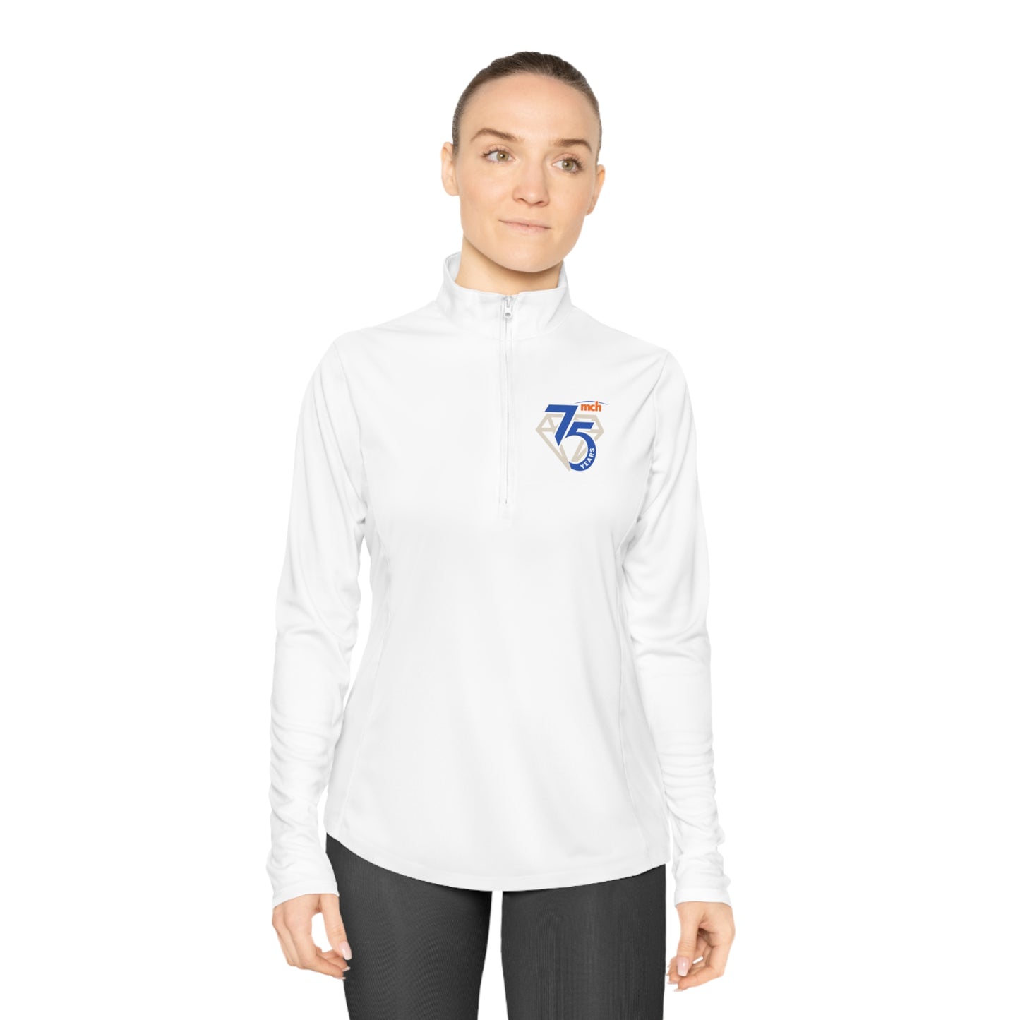 Ladies Quarter-Zip Pullover - 75th Anniversary