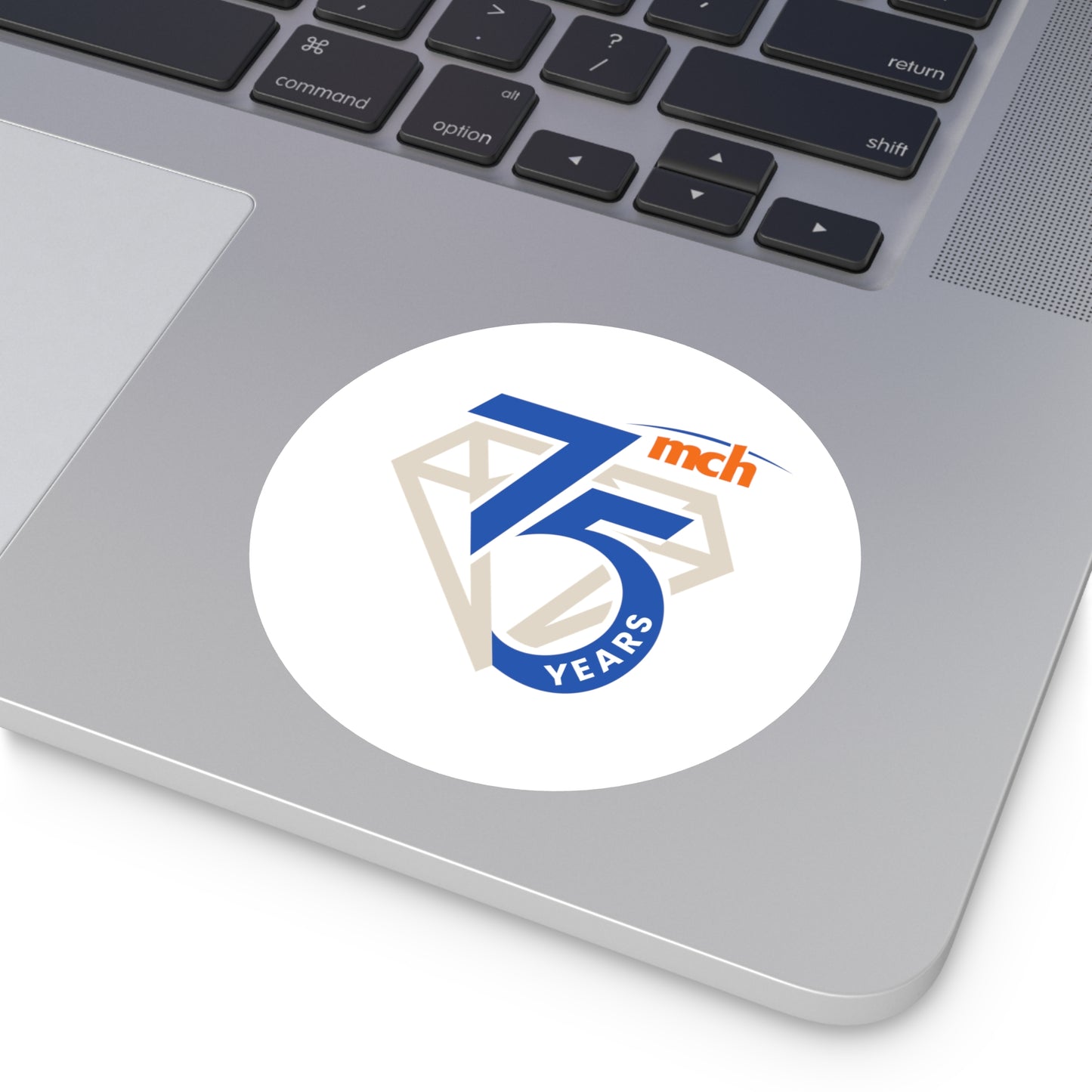 Round Stickers, Indoor\Outdoor - 75th Anniversary