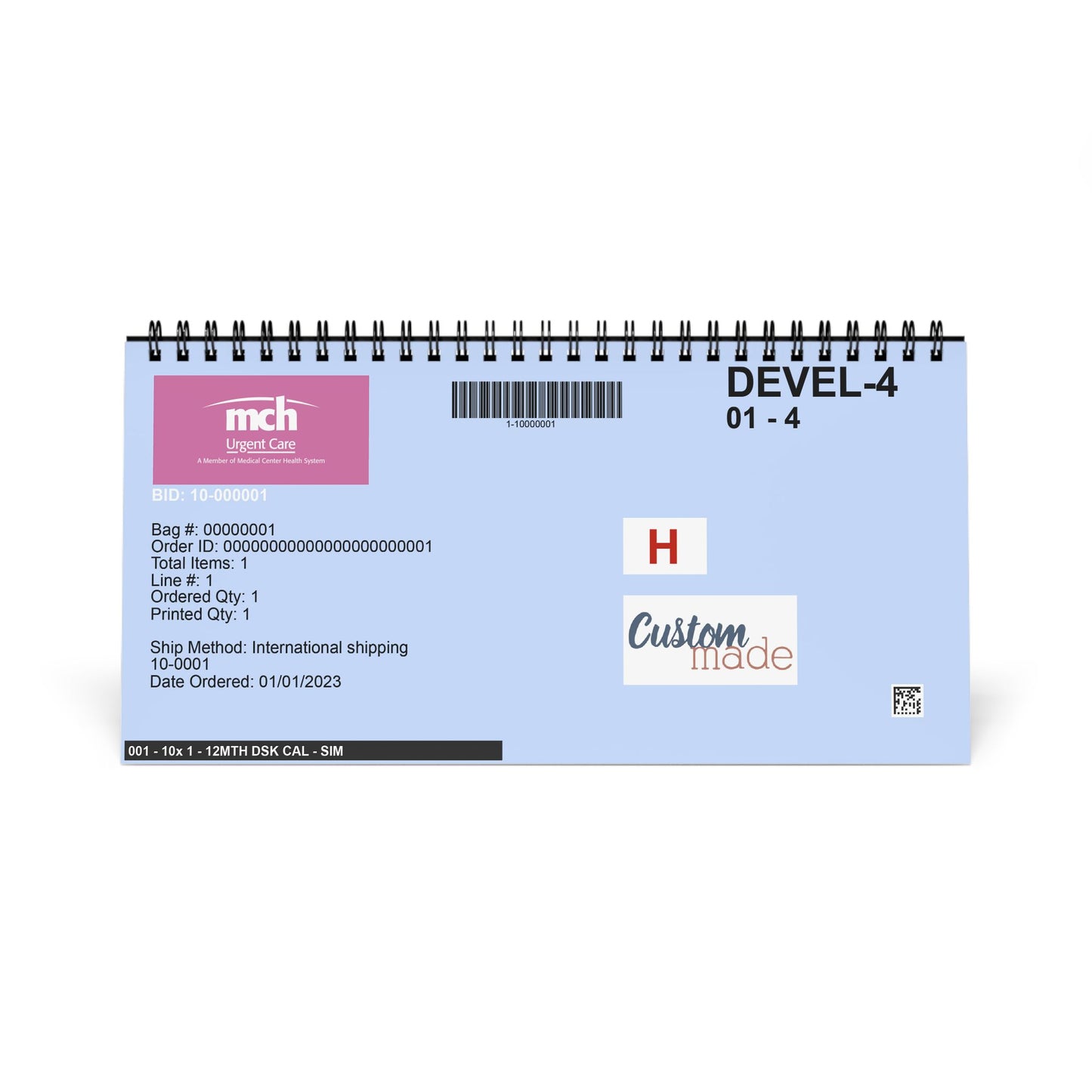 Desktop Calendar (2026 grid) - Urgent Care