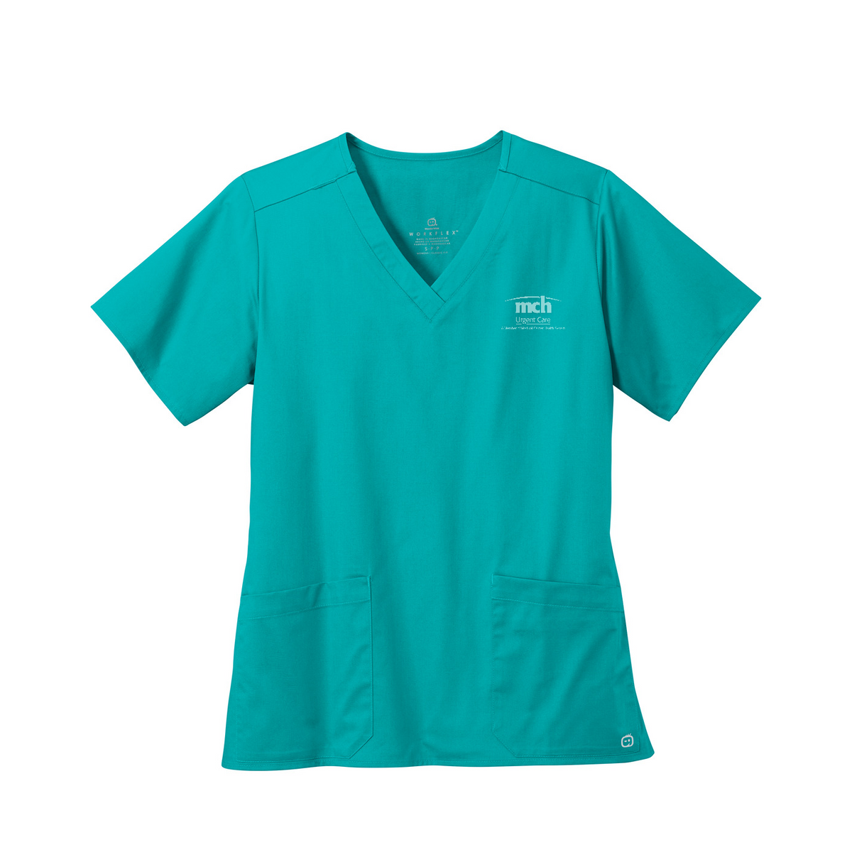 Wink Women's WorkFlex V-Neck Top - Urgent Care — Teal Blue