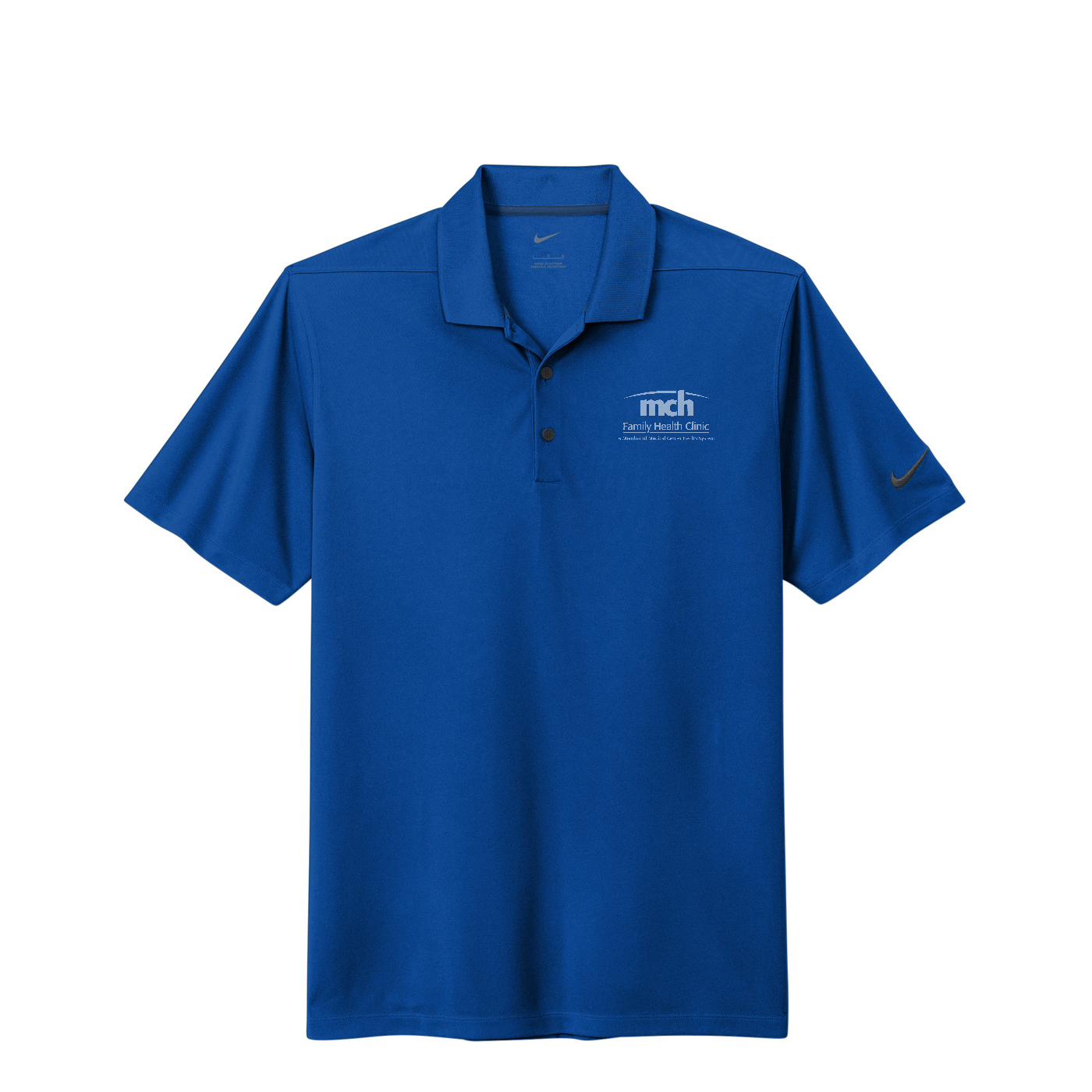 Nike Dri-FIT Micro Pique 2.0 Polo - Family Health Clinic — Gym Blue