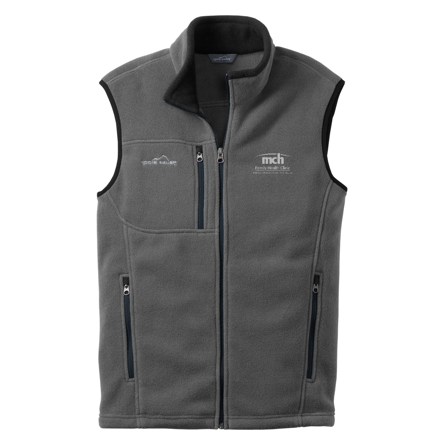 Eddie Bauer - Fleece Vest - Family Health Clinic — Grey Steel
