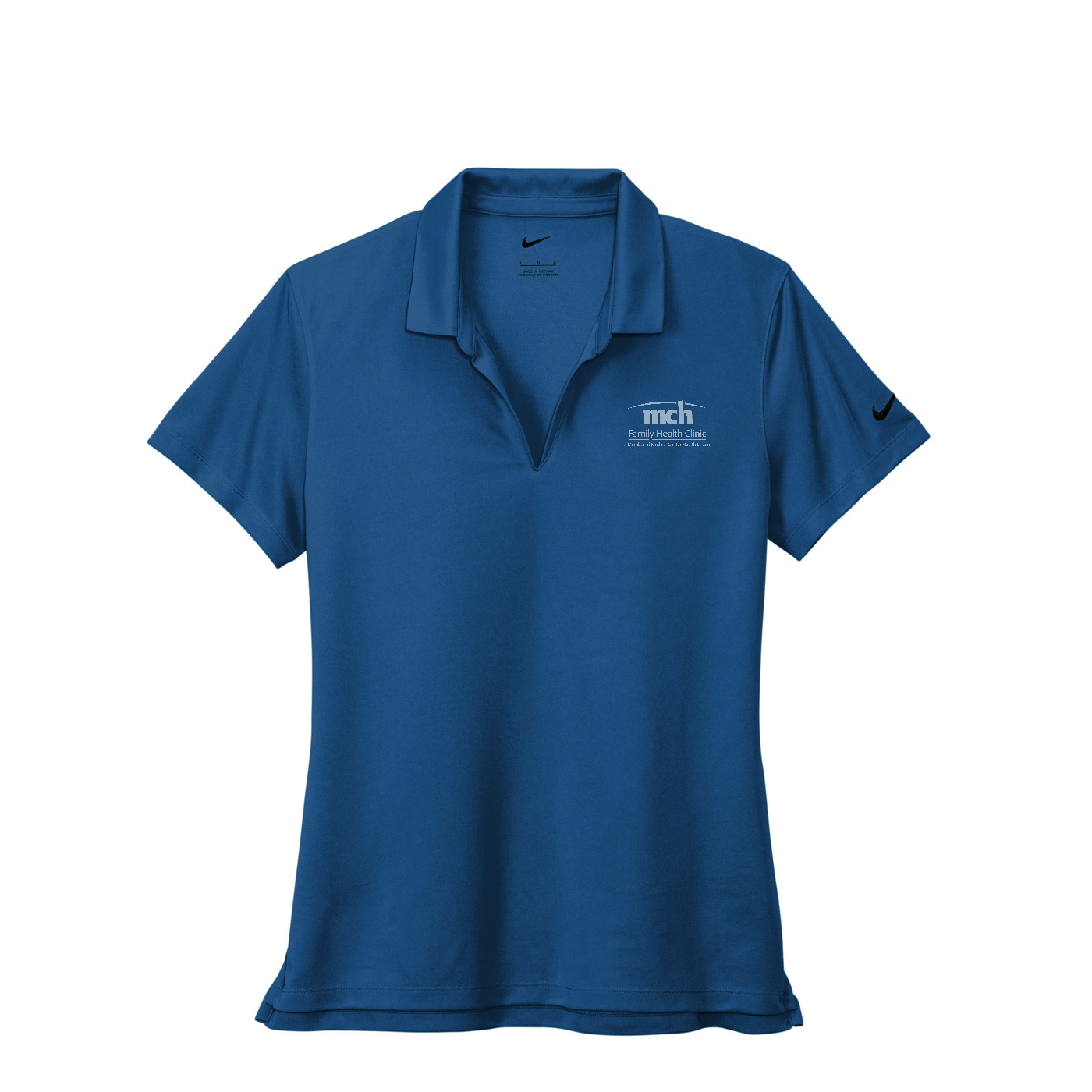 Nike Women's Dri-FIT Micro Pique 2.0 Polo - Family Health Clinic — Gym Blue