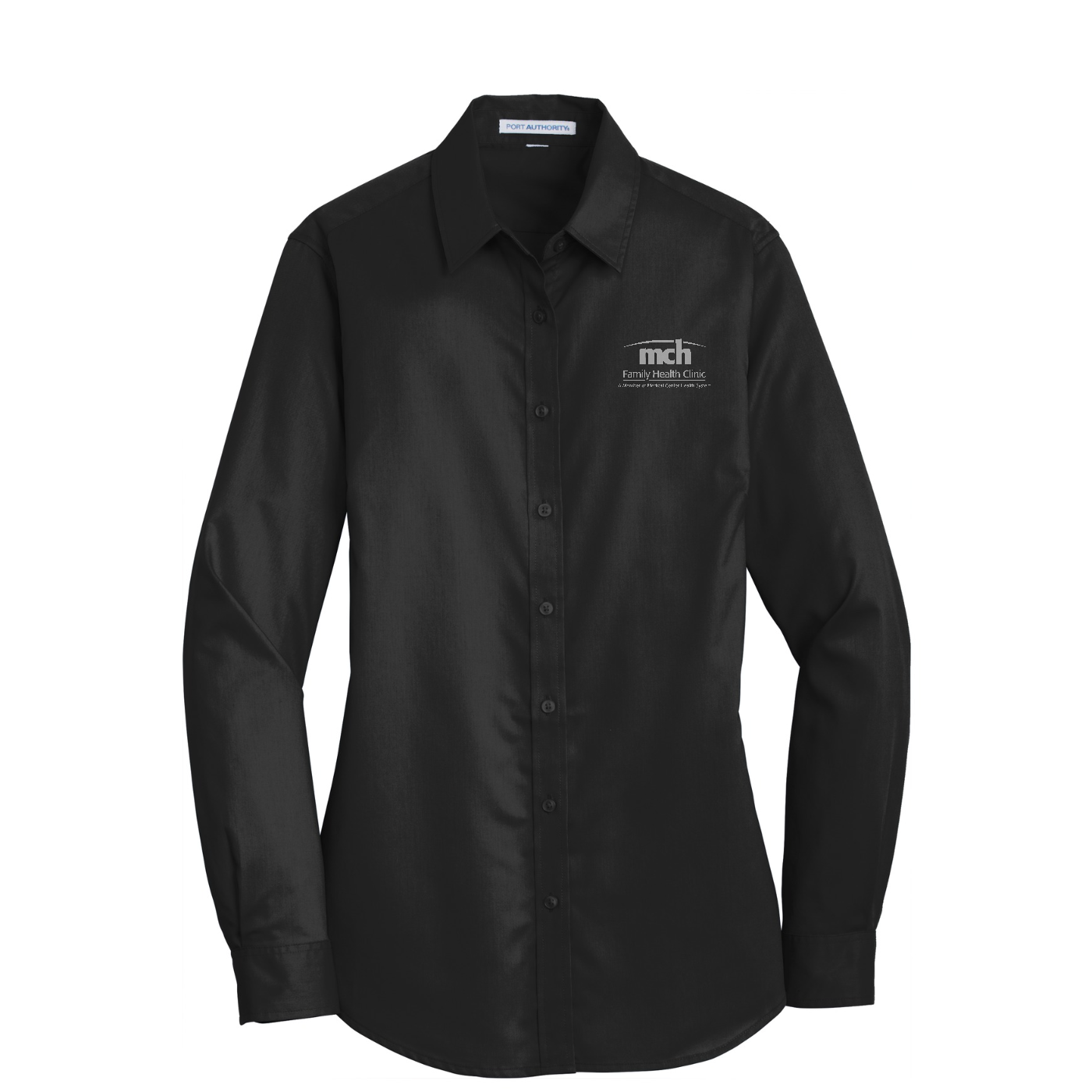 Port Authority Women's SuperPro Twill Shirt - Family Health — Black