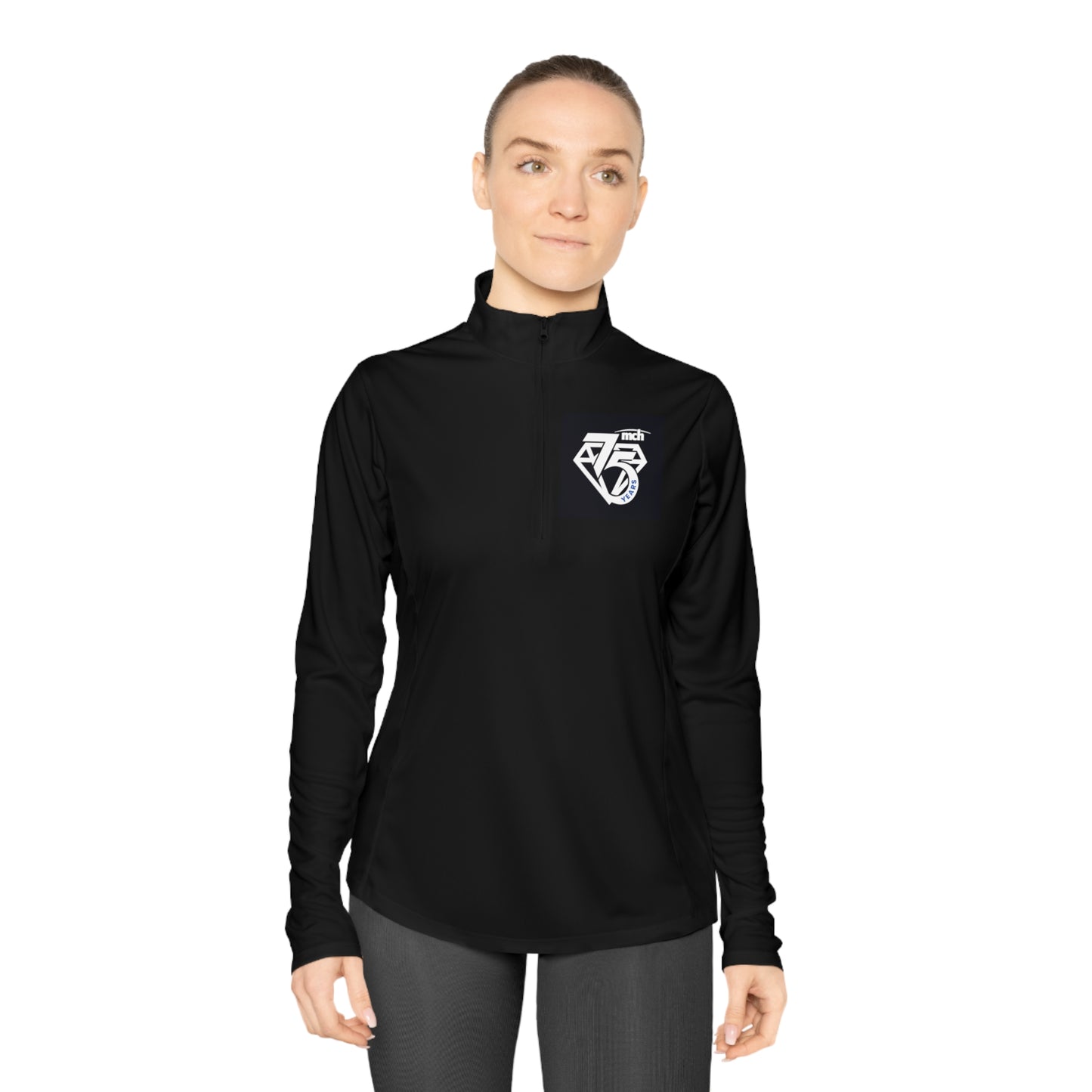 Ladies Quarter-Zip Pullover - 75th Anniversary