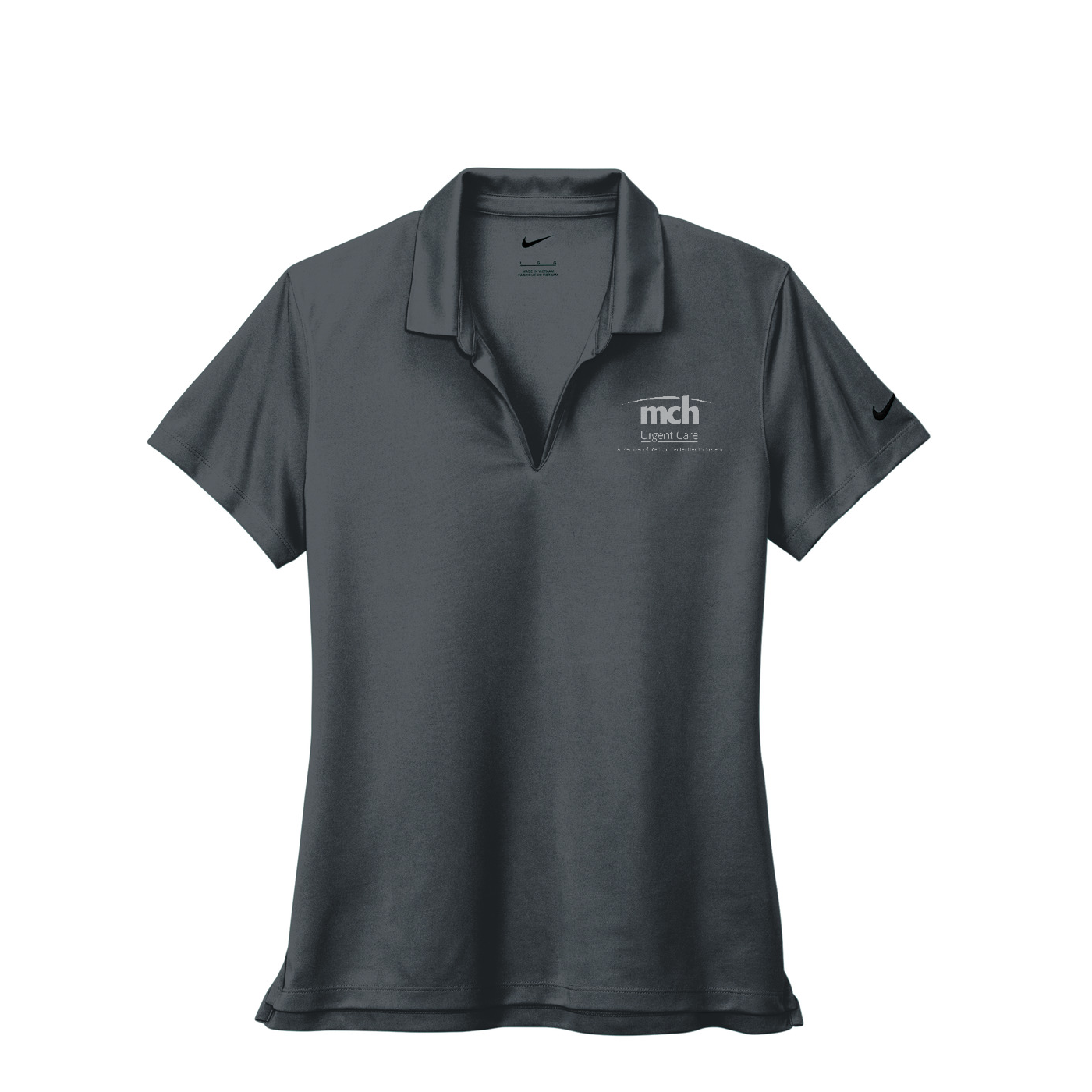 Nike Women's Dri-FIT Micro Pique 2.0 Polo - Urgente Care — Anthracite