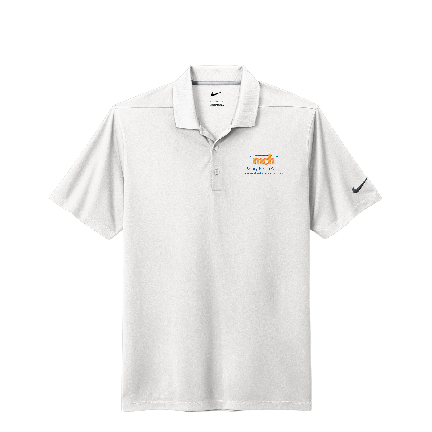 Nike Dri-FIT Micro Pique 2.0 Polo - Family Health Clinic — White