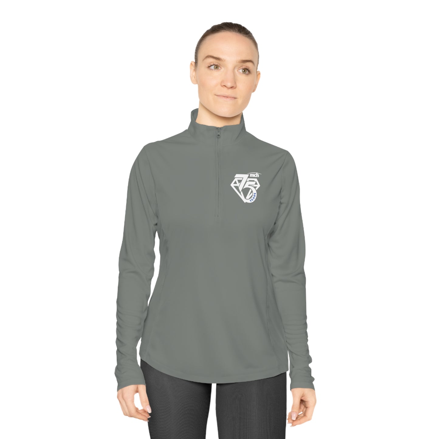 Ladies Quarter-Zip Pullover - 75th Anniversary