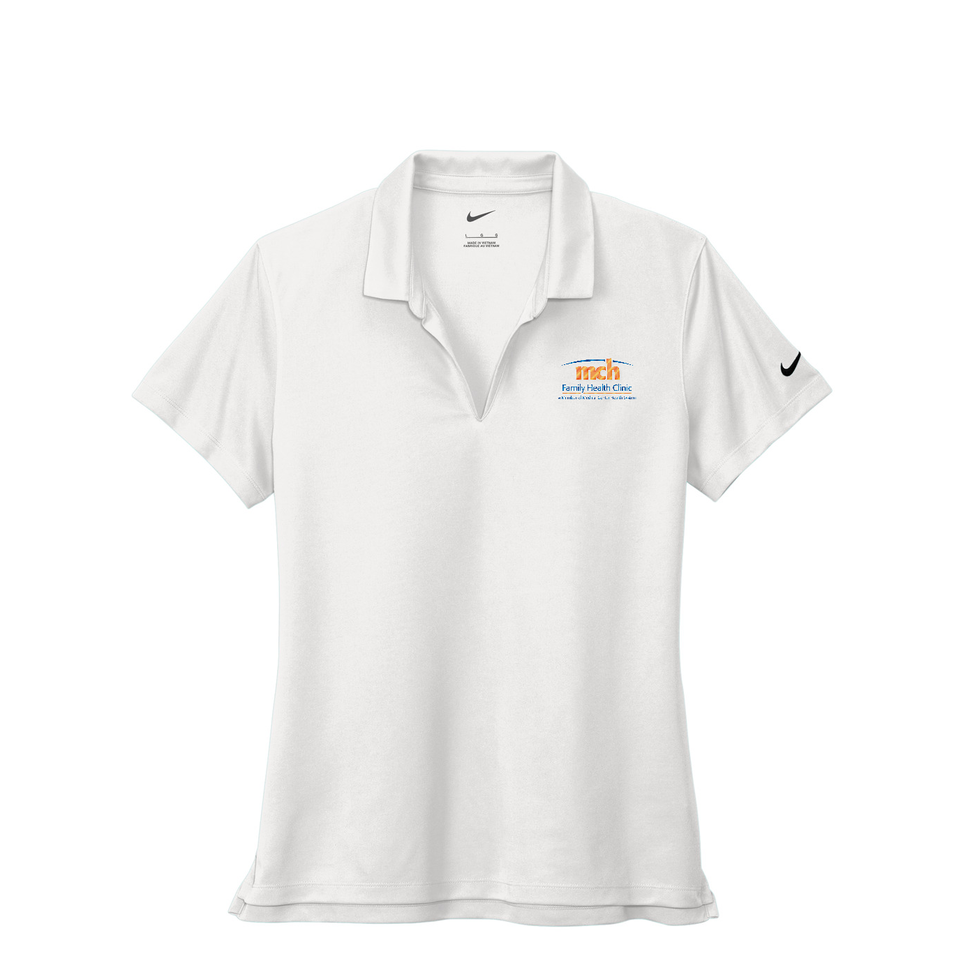 Nike Women's Dri-FIT Micro Pique 2.0 Polo - Family Health Clinic — White