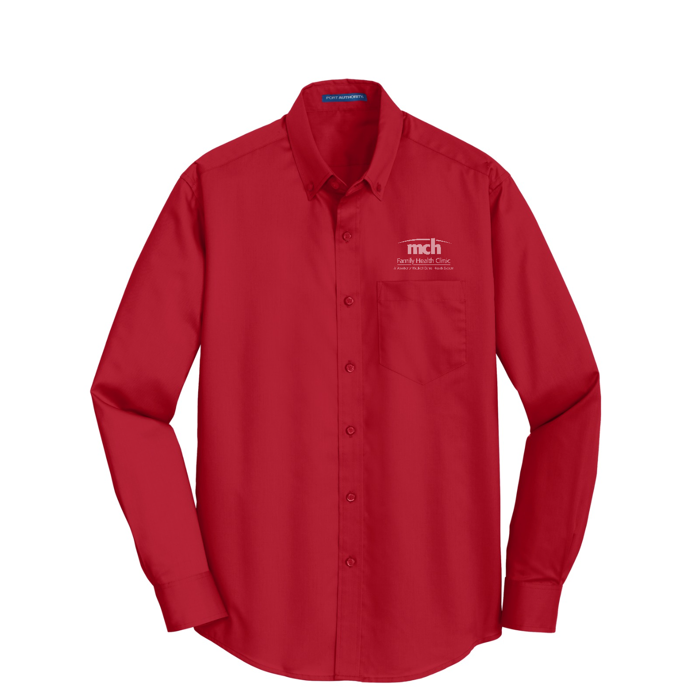 Port Authority SuperPro Twill Shirt - Family Health — Rich Red