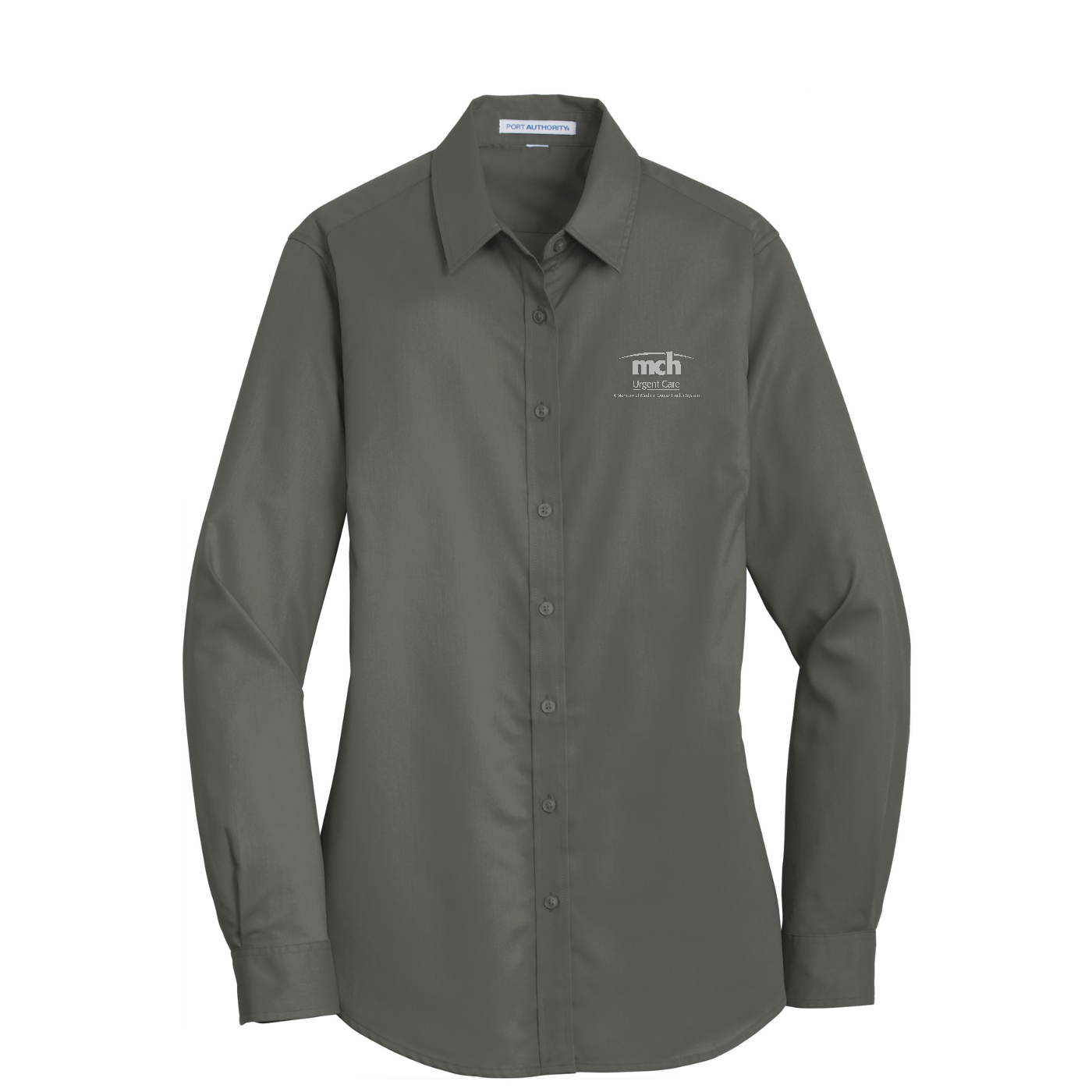 Port Authority Women's SuperPro Twill Shirt - Urgent Care — Sterling Grey