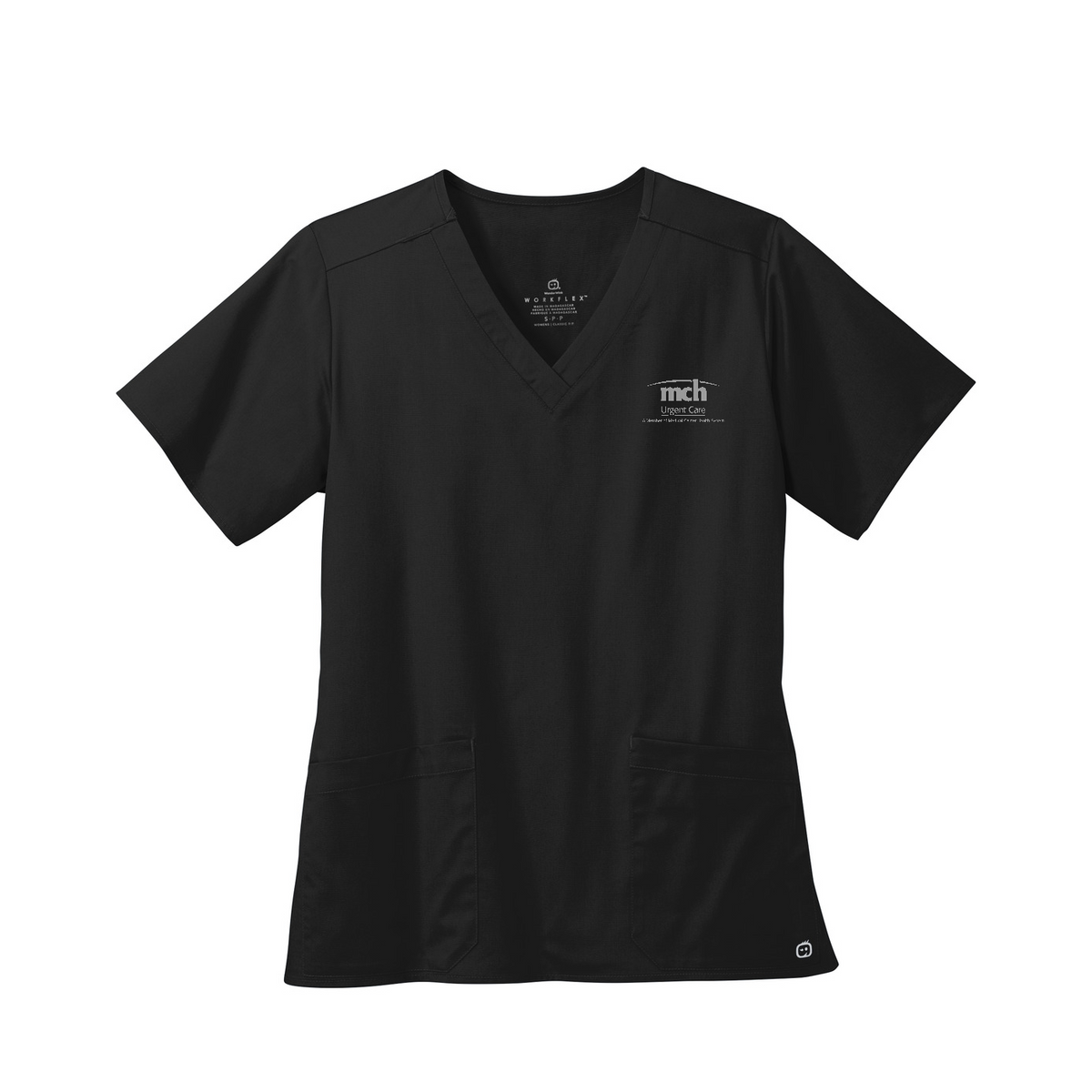Wink Women's WorkFlex V-Neck Top - Urgent Care — Black