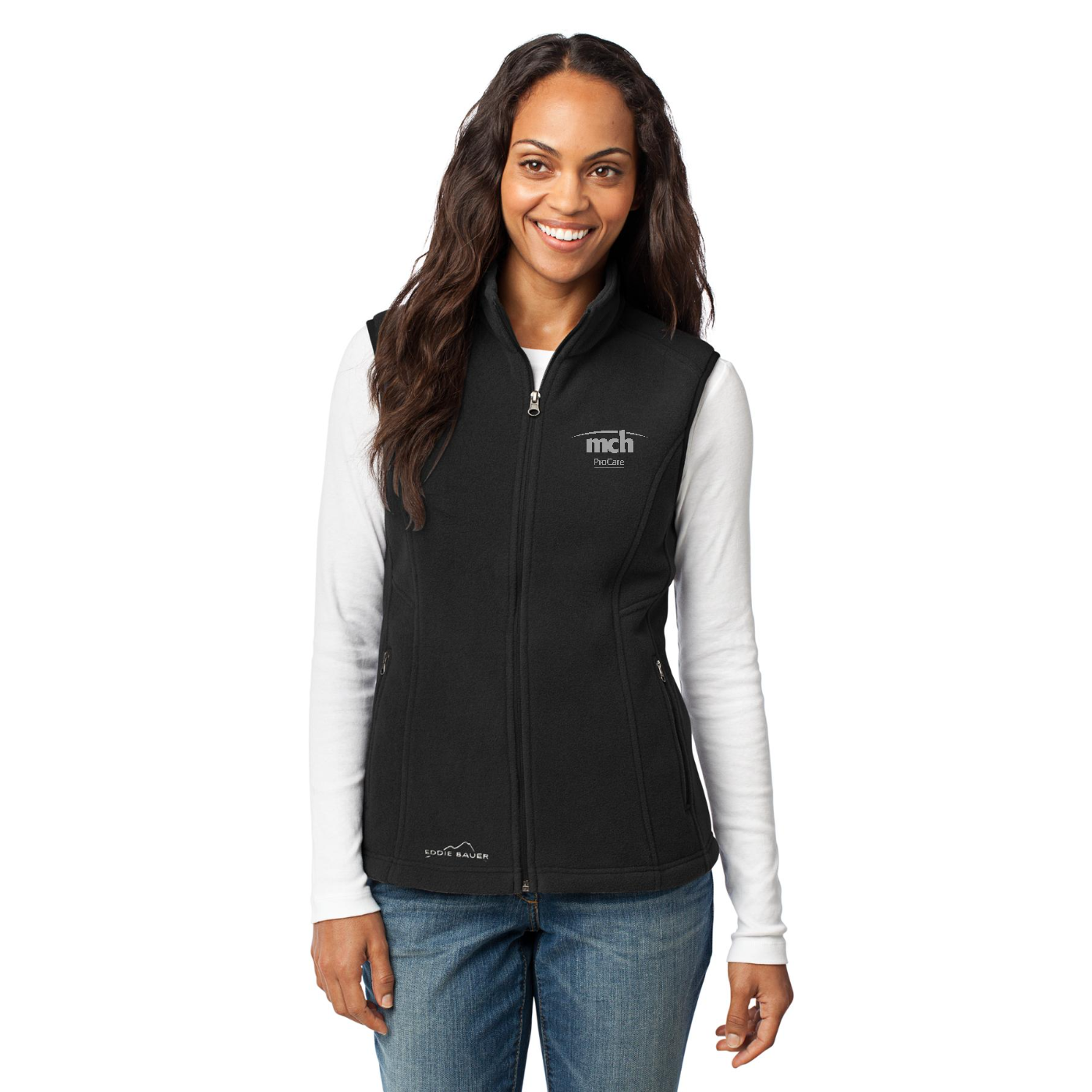 Eddie Bauer - Women's Fleece Vest - ProCare — model
