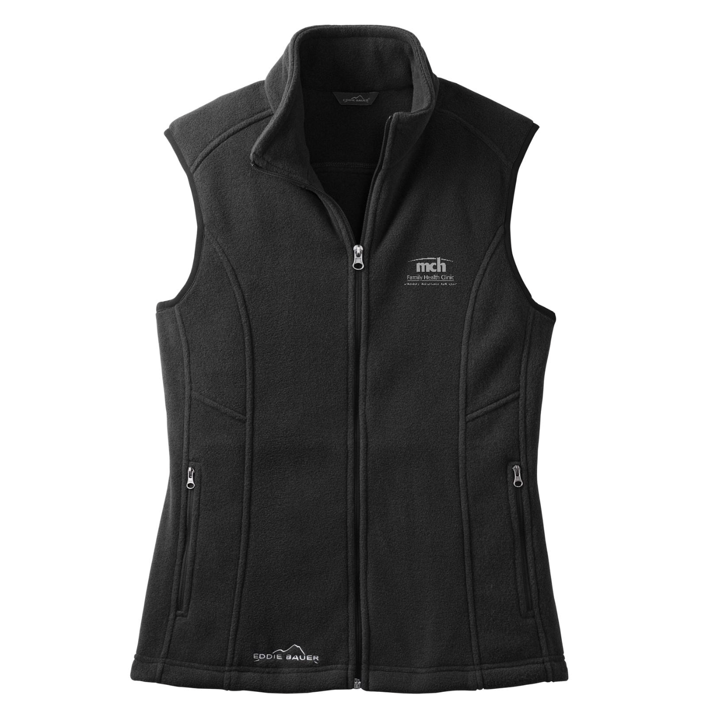Eddie Bauer - Women's Fleece Vest - Family Health Clinic — Black
