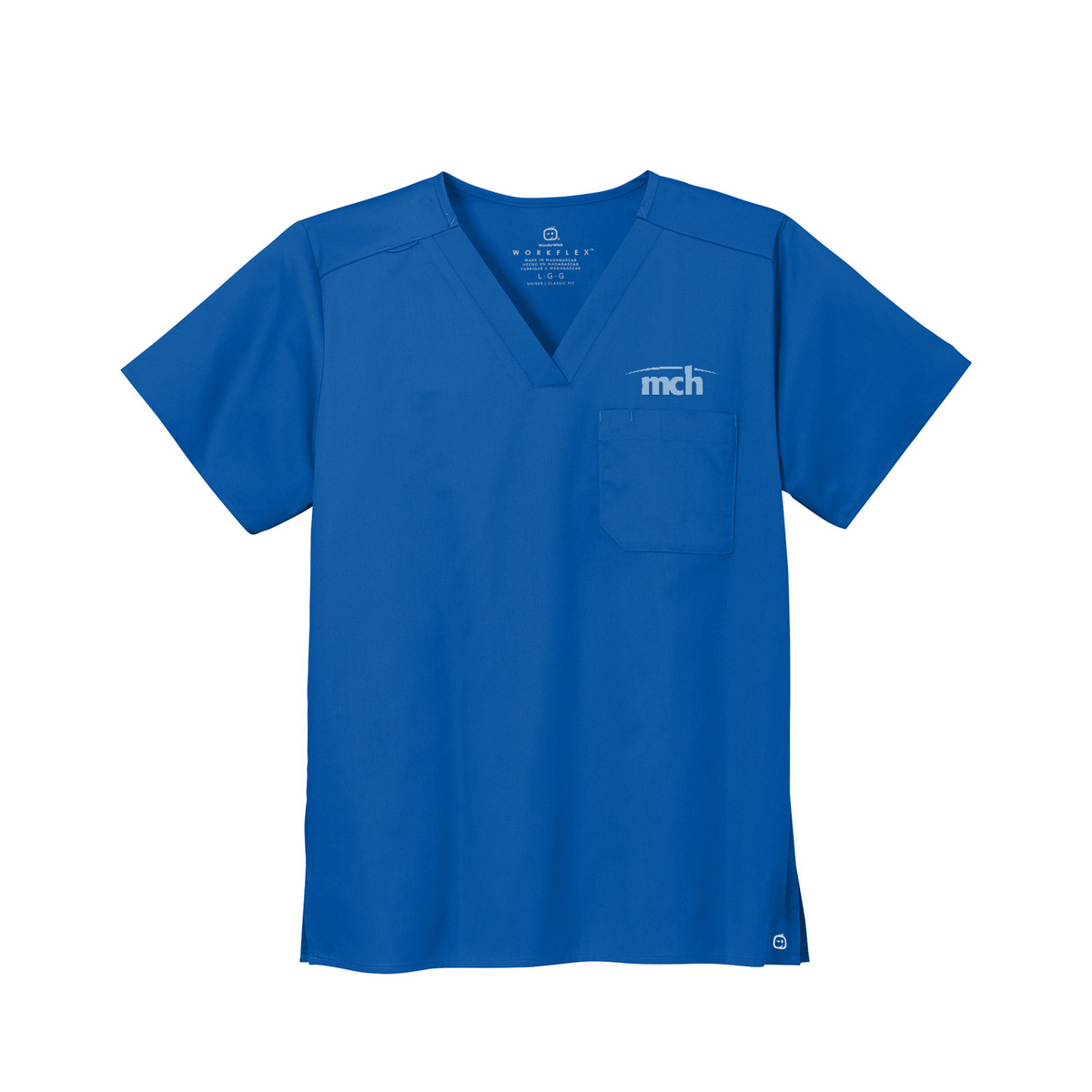 Wink Unisex WorkFlex Chest Pocket V-Neck Top — Royal