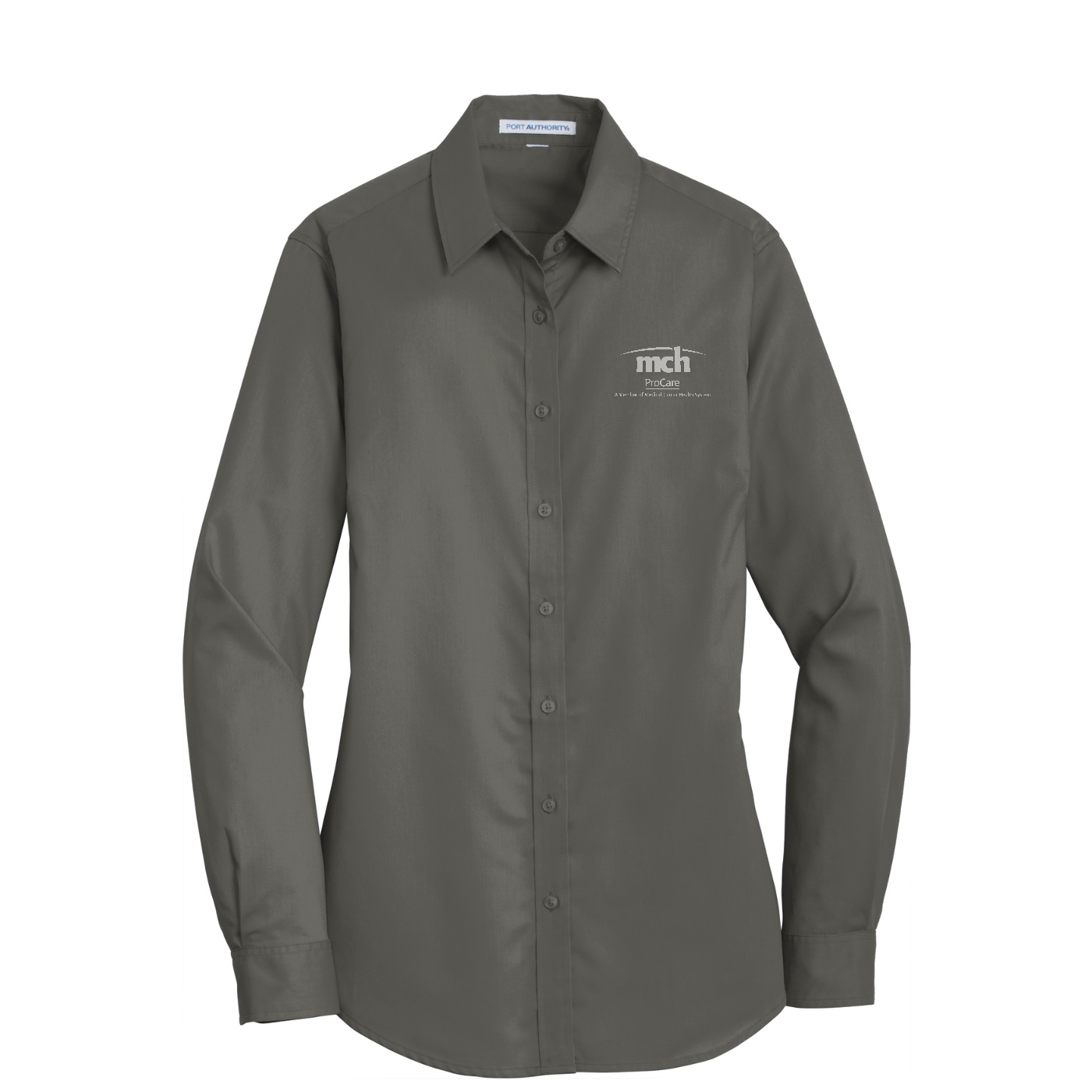 Port Authority Women's SuperPro Twill Shirt - ProCare — Sterling Grey