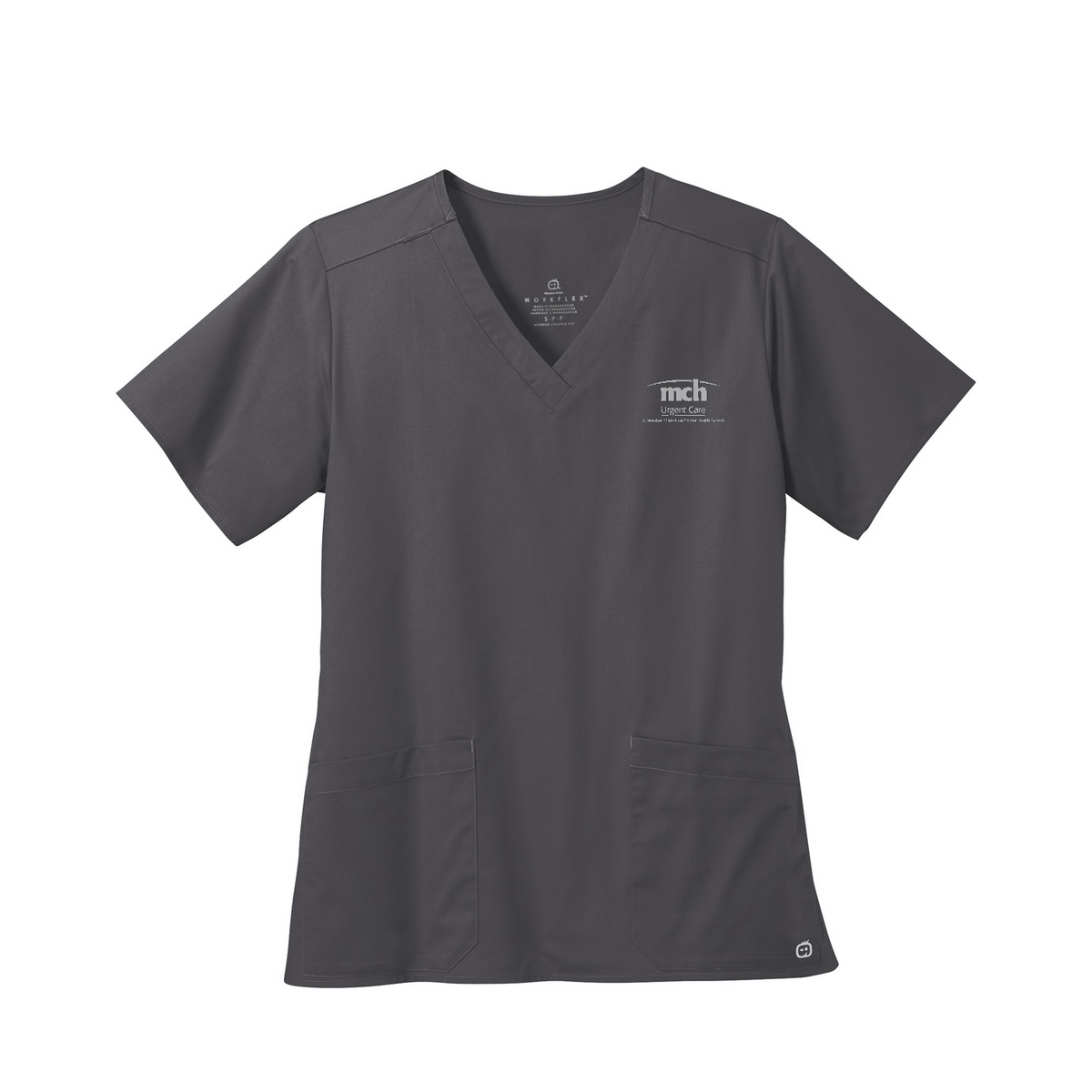 Wink Women's WorkFlex V-Neck Top - Urgent Care — Pewter