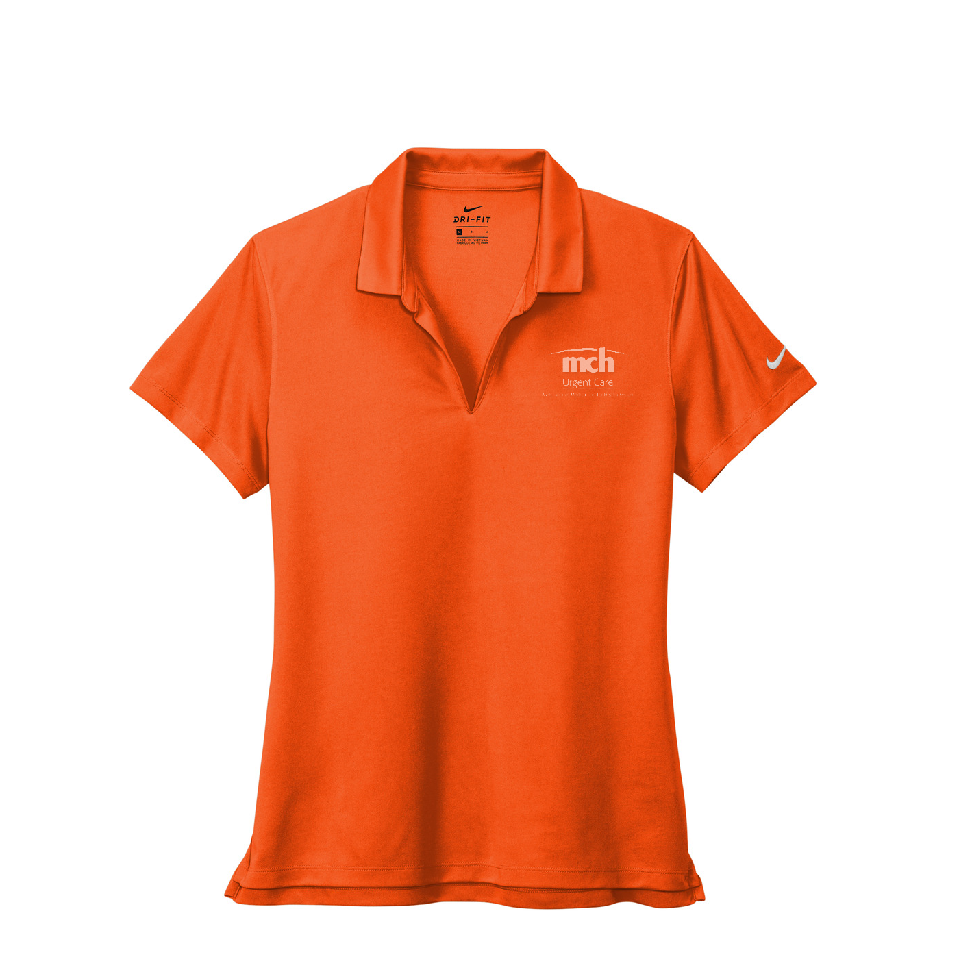 Nike Women's Dri-FIT Micro Pique 2.0 Polo - Urgente Care — Brilliant Orange