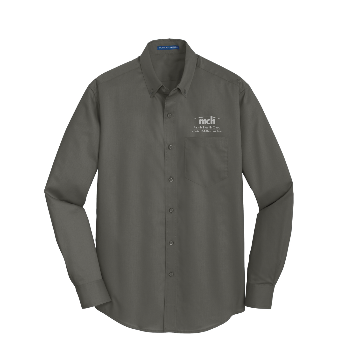 Port Authority SuperPro Twill Shirt - Family Health — Sterling Grey