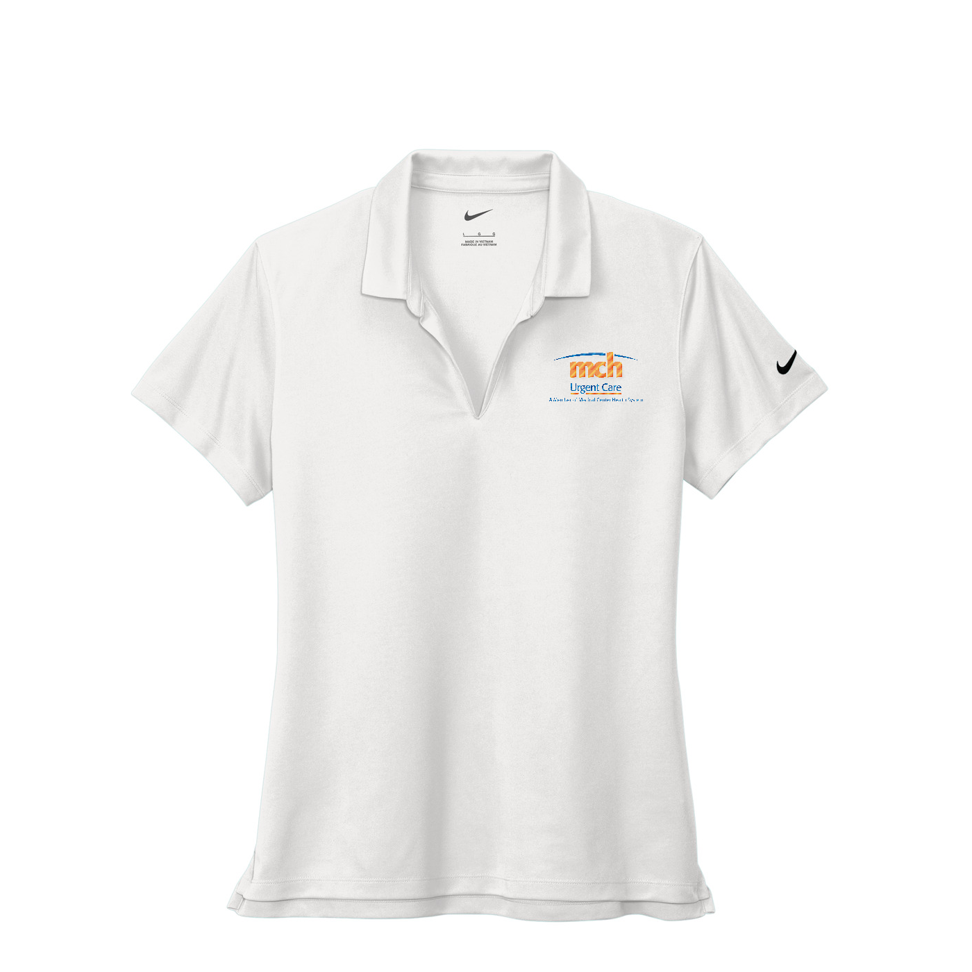 Nike Women's Dri-FIT Micro Pique 2.0 Polo - Urgente Care — White