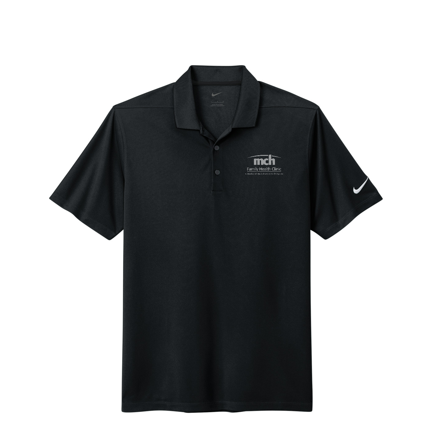 Nike Dri-FIT Micro Pique 2.0 Polo - Family Health Clinic — Black