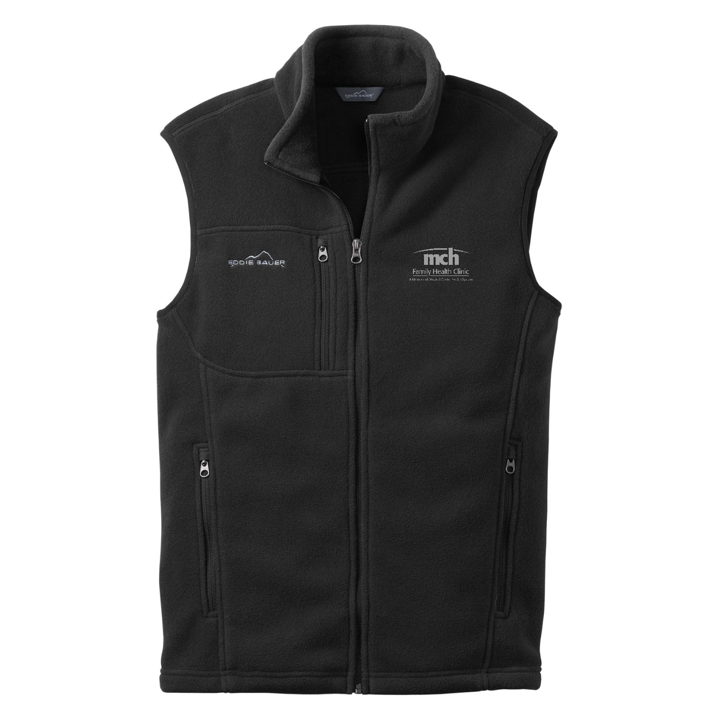 Eddie Bauer - Fleece Vest - Family Health Clinic — Black