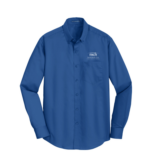 Port Authority SuperPro Twill Shirt - Family Health — True Blue