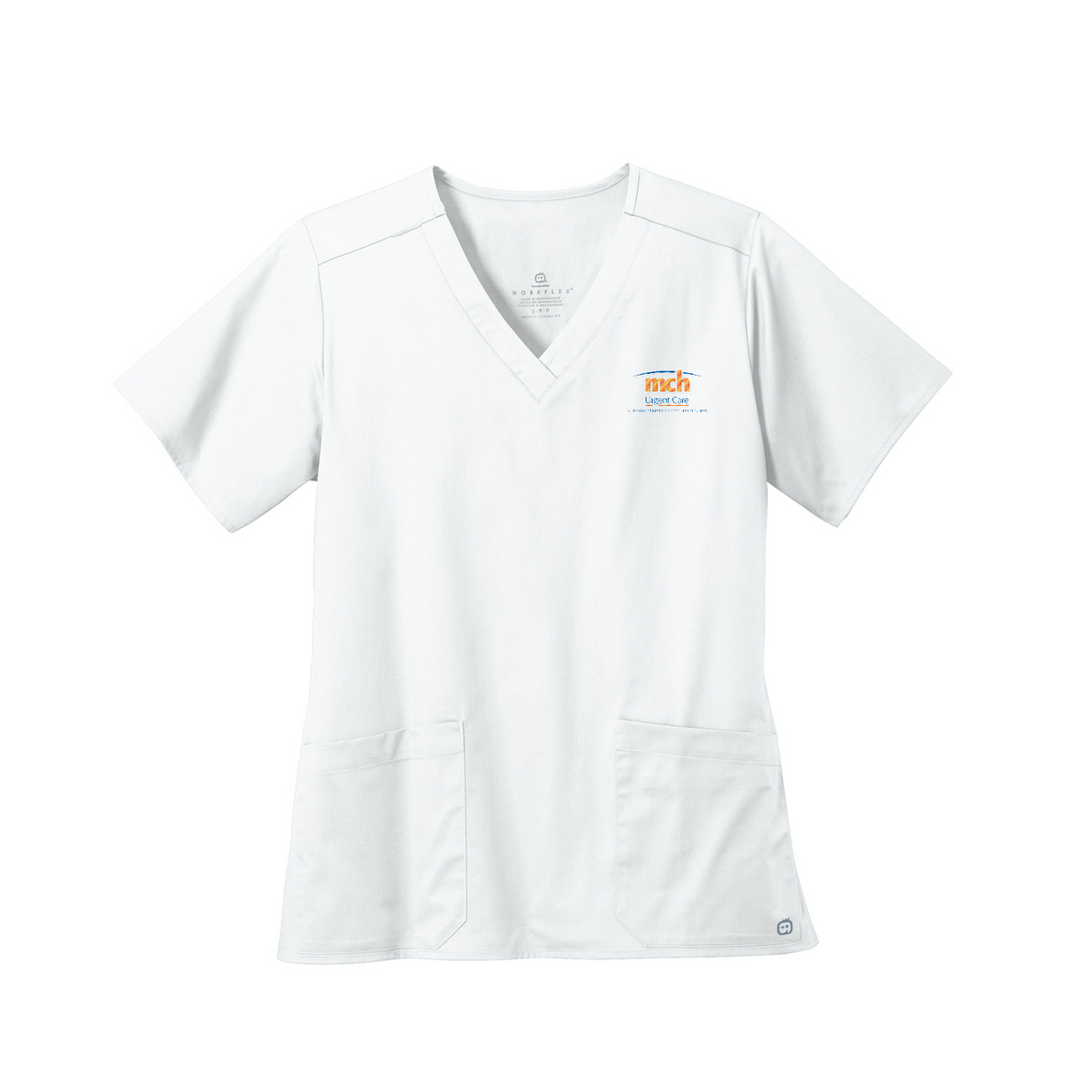 Wink Women's WorkFlex V-Neck Top - Urgent Care — White