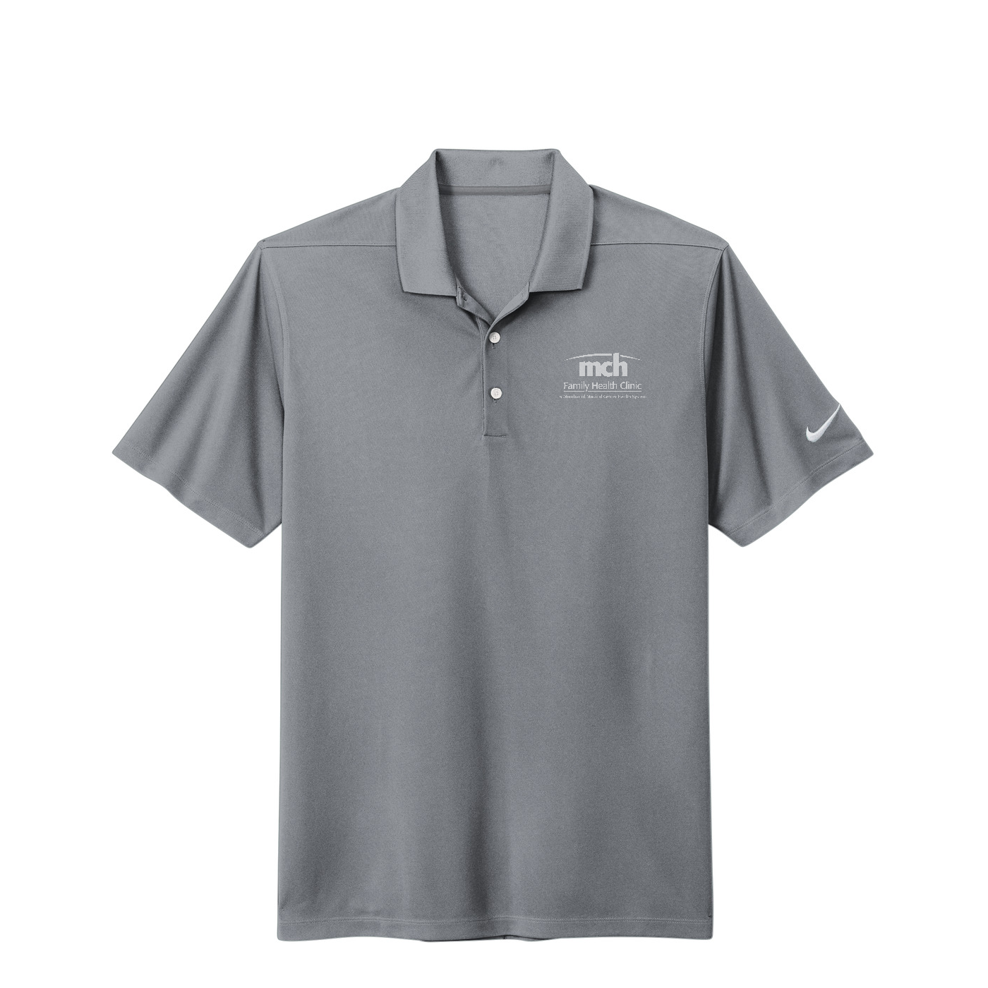 Nike Dri-FIT Micro Pique 2.0 Polo - Family Health Clinic — Cool Grey